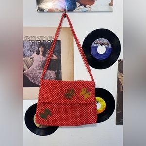 Beaded butterfly purse